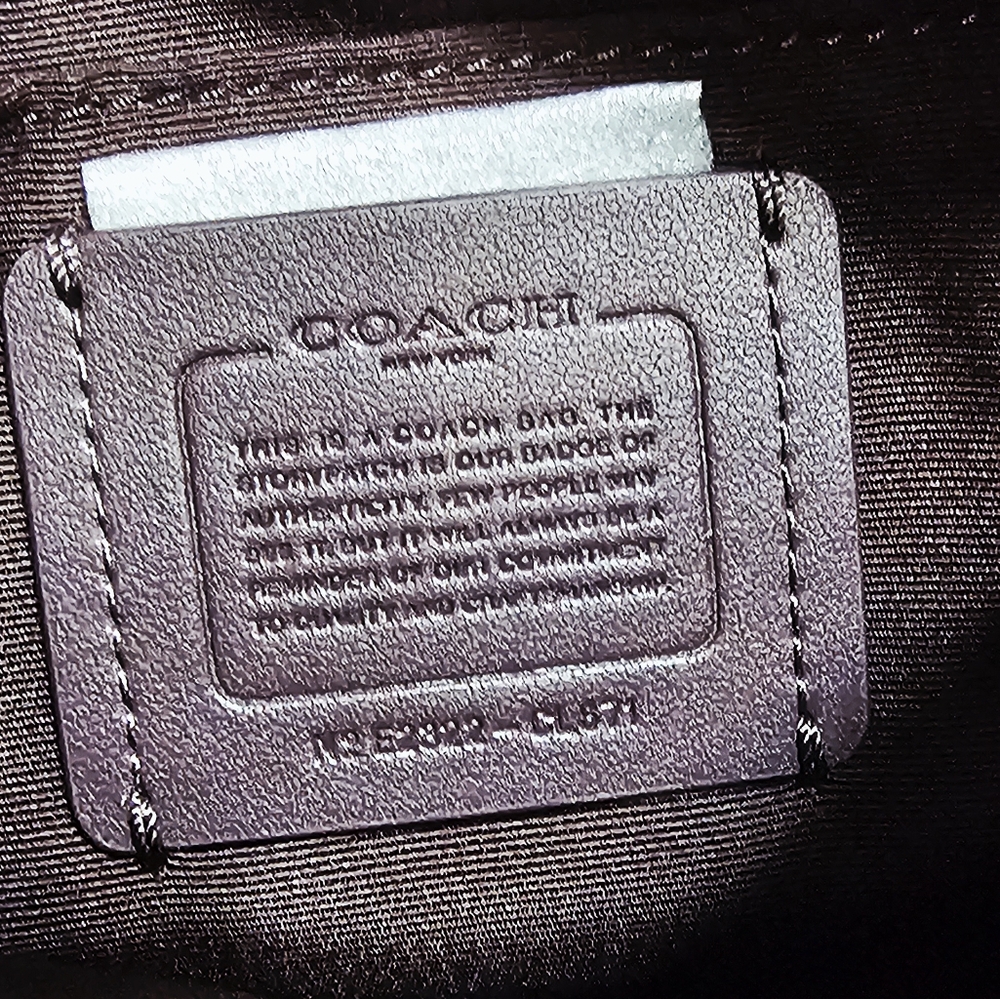 Coach CL671 Mini Rowan File Bag Sig C Brown Purple Orange Yellow Neon NEW - Picture 15 of 16